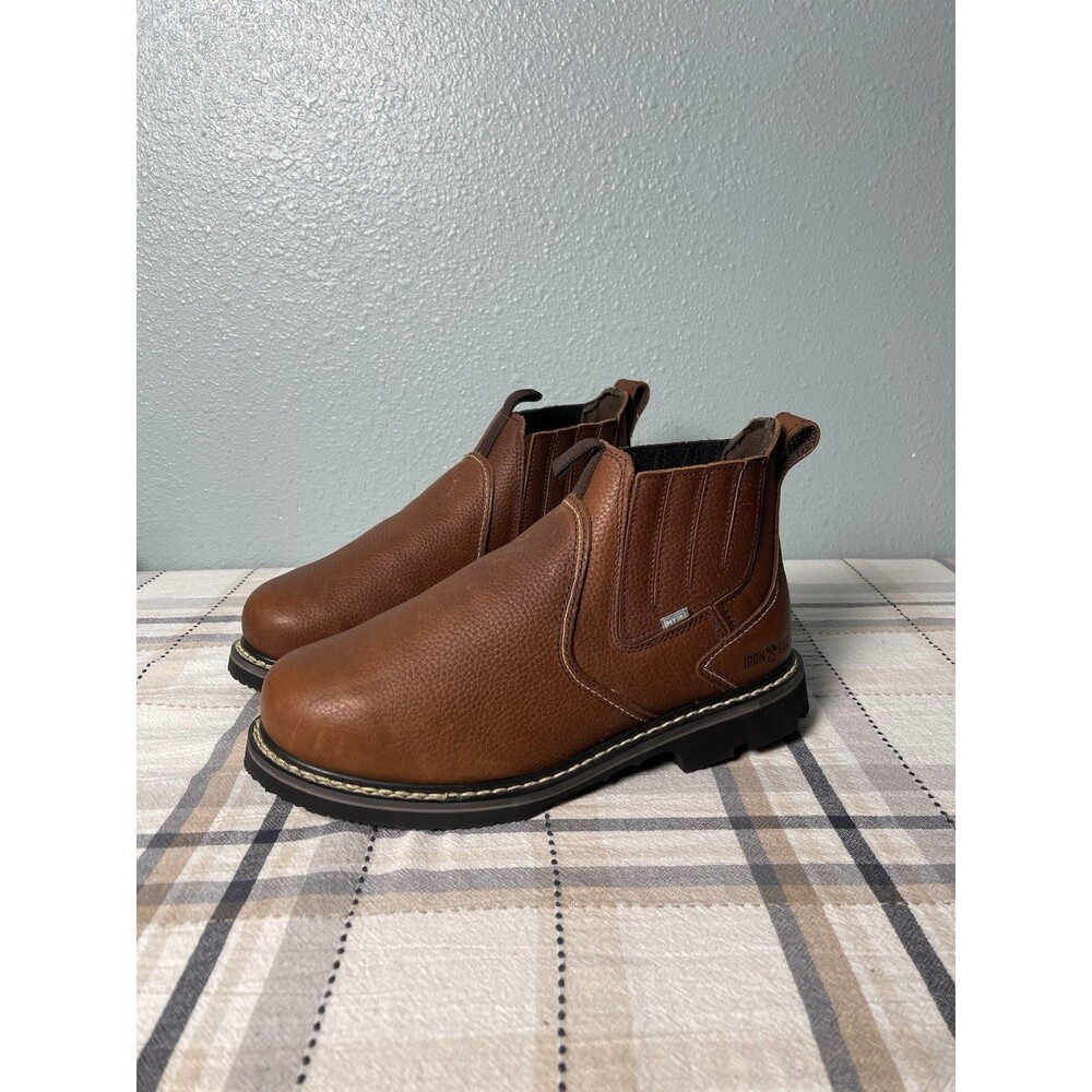 Iron Age Groundbreaker Work Boots Mens 12W Steel Toe Vibram Oil Resistant IA5018